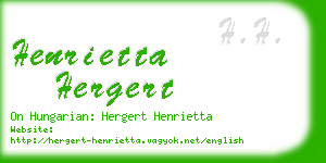 henrietta hergert business card